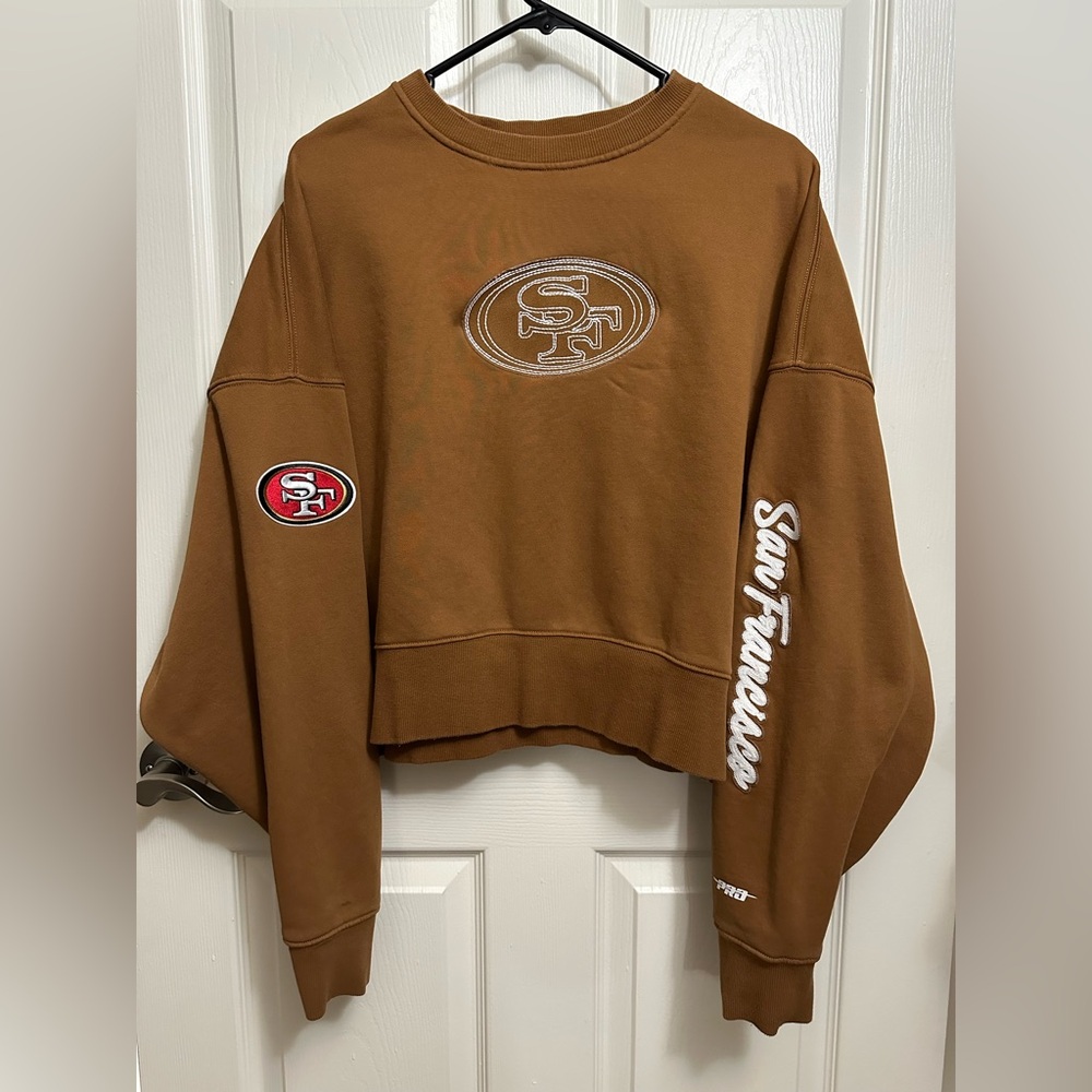 San Francisco 49ers Oversized Cropped Hoodie – Women’s Medium